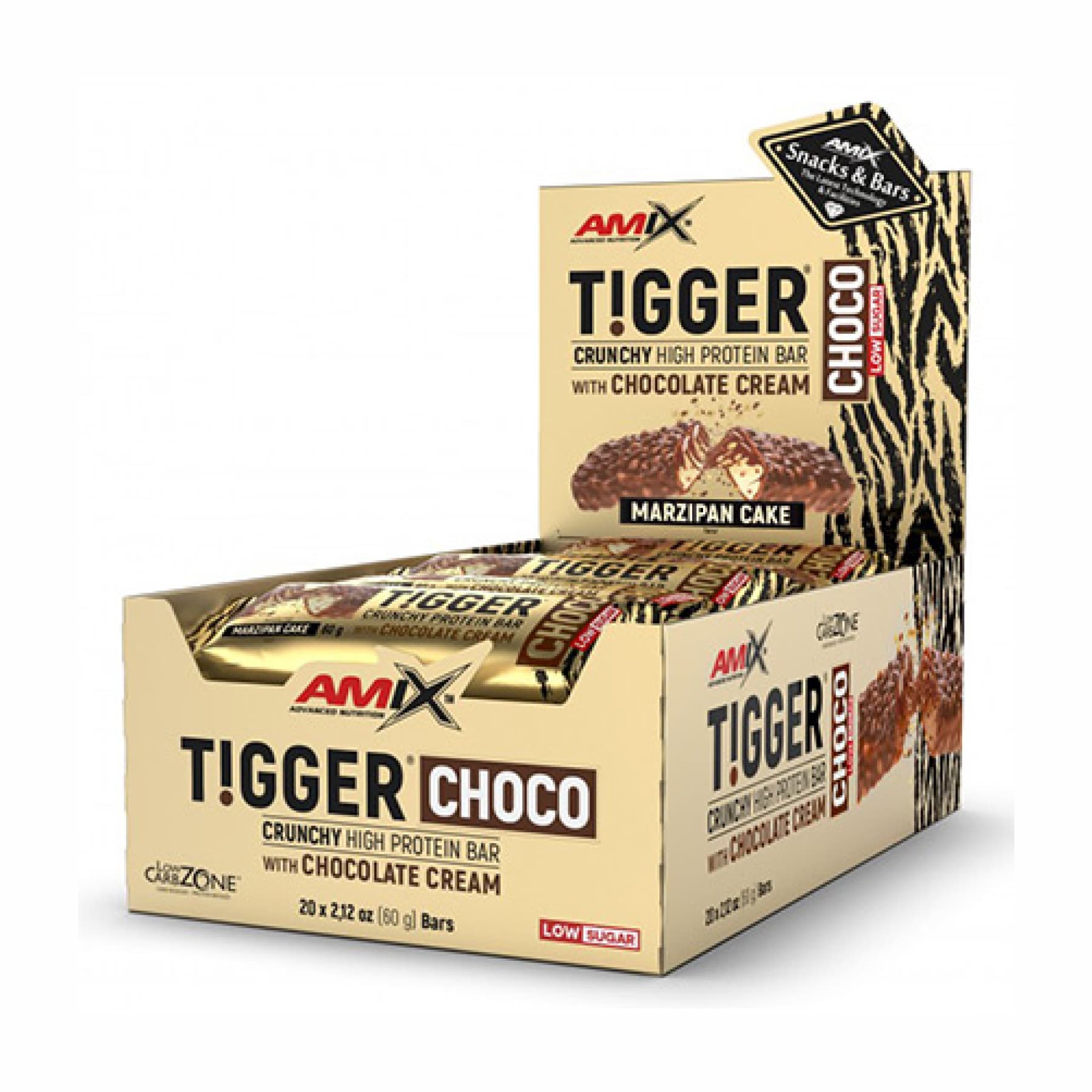 Tigger Zero Choco Protein Bar - 20x60g Marzipan Cake — фото 1