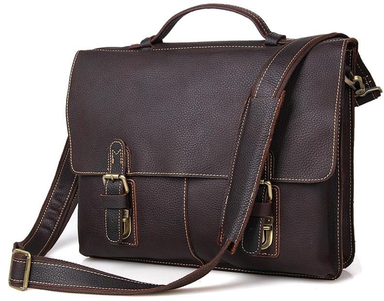 Мужской кожаный портфель TIDING BAG 7090R