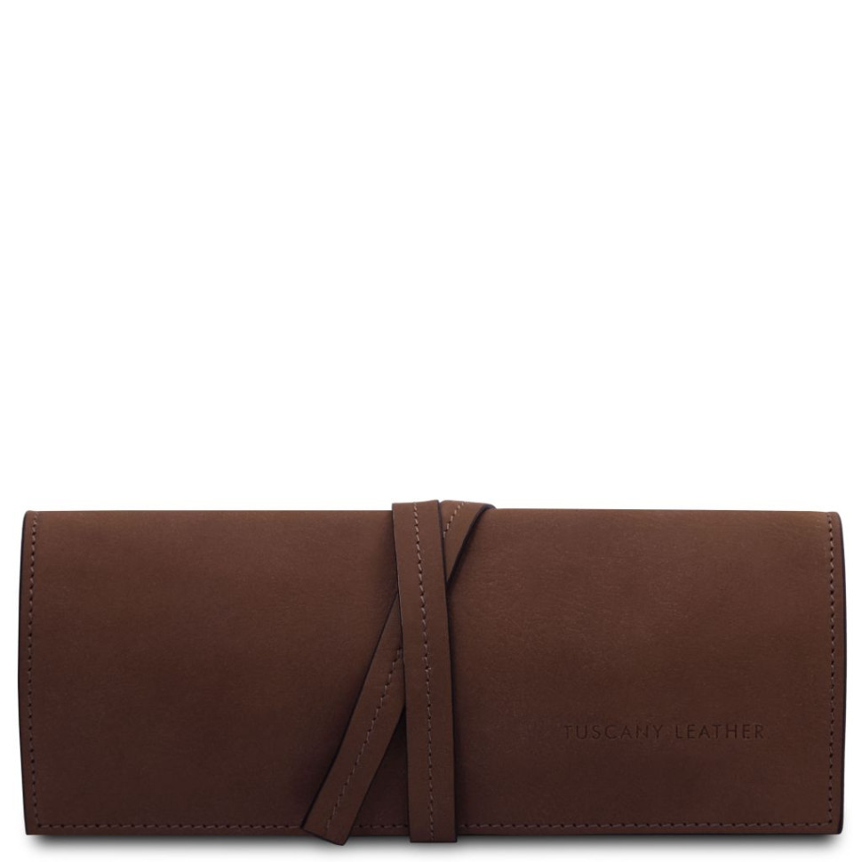 Кожаный итальянский чехол для украшений Tuscany Leather TL142625 (Темно-коричневый)