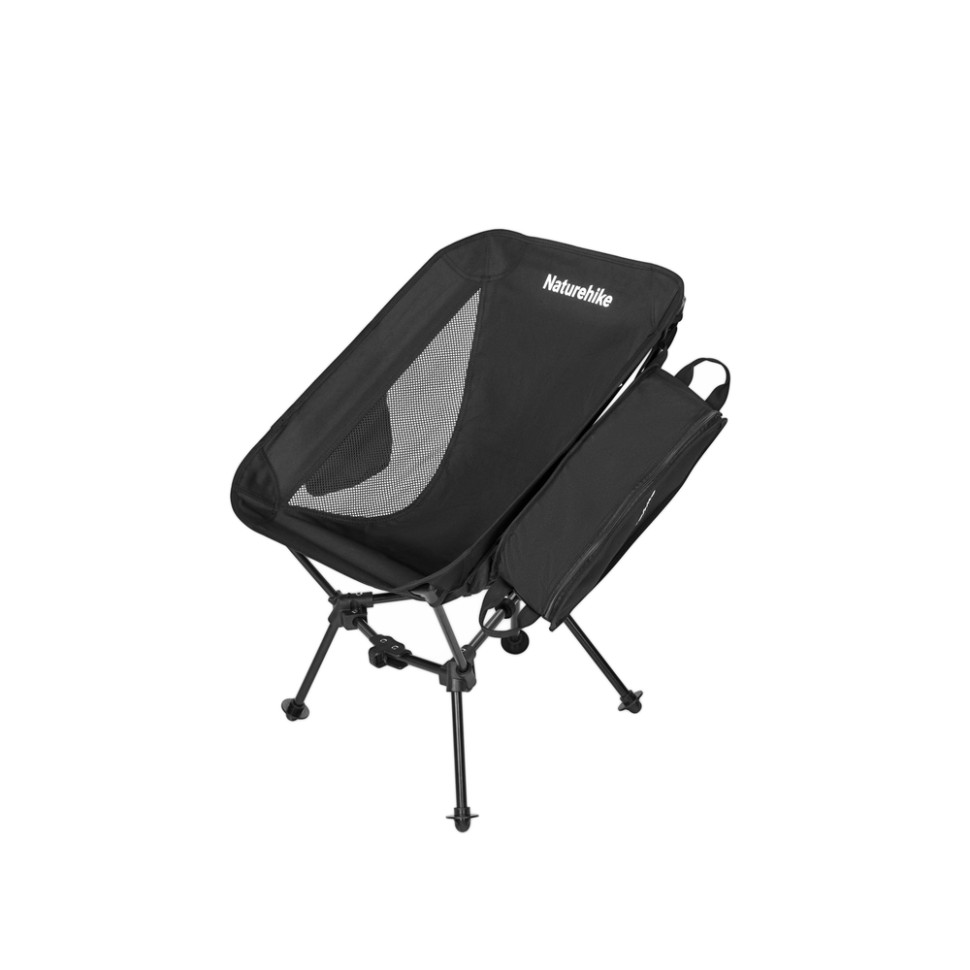 Крісло складане Naturehike Clamshell 001 Triangle Folding Moon Chair, чорний — фото 1