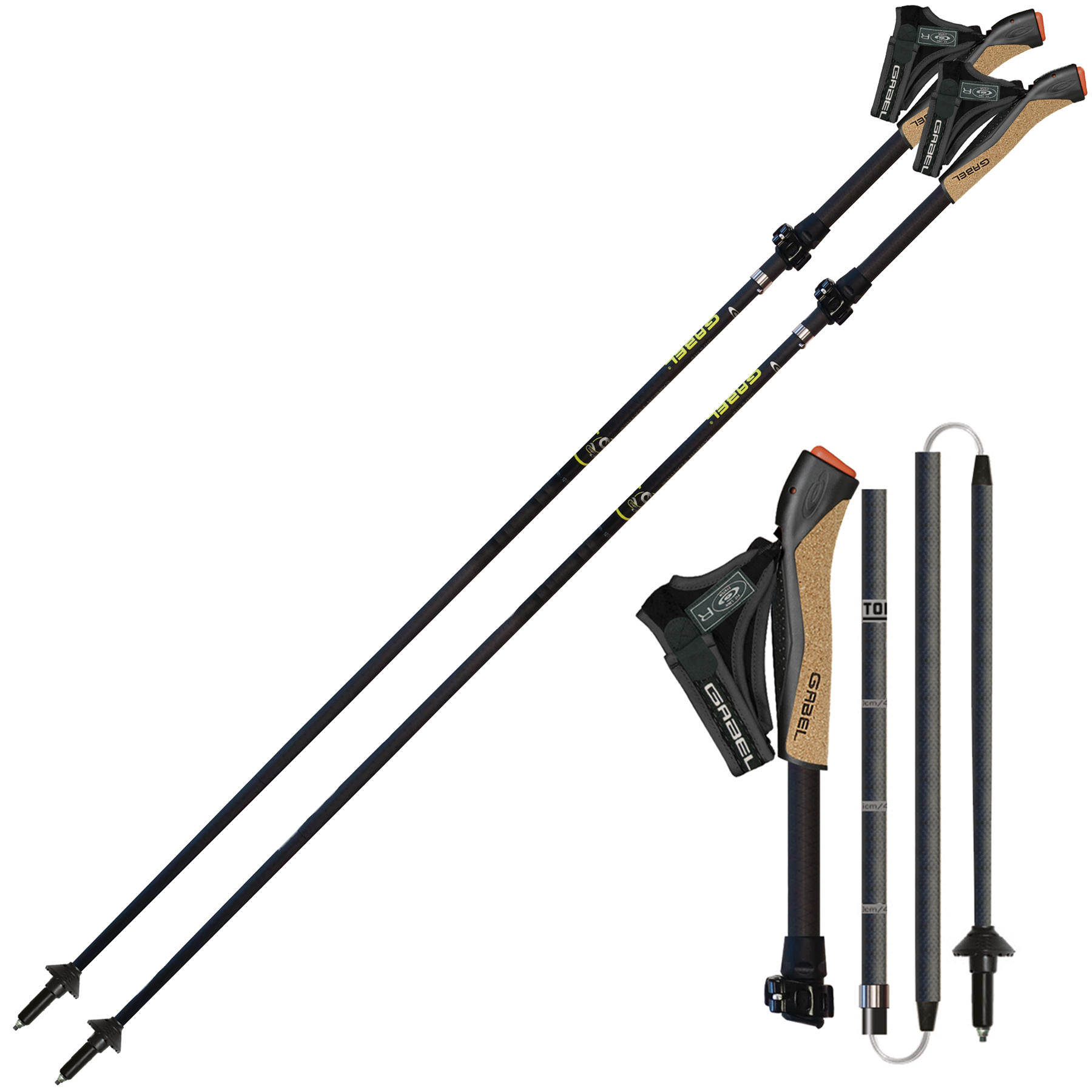 Палиці для скандинавської ходьби Gabel Nordic Carbon Feather XTL (7009399300000) — фото 1