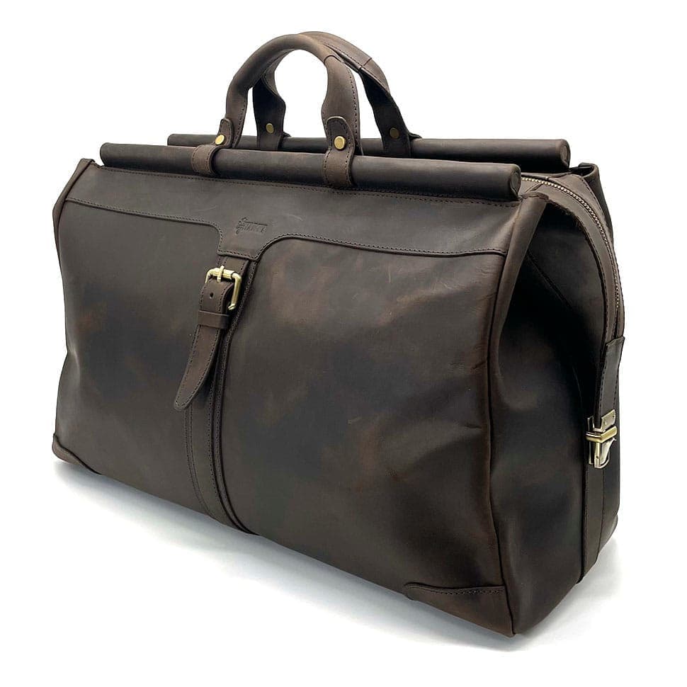 Саквояж большой з натуральной лошадиной кожи RC-1403-4lx TARWA коричневый