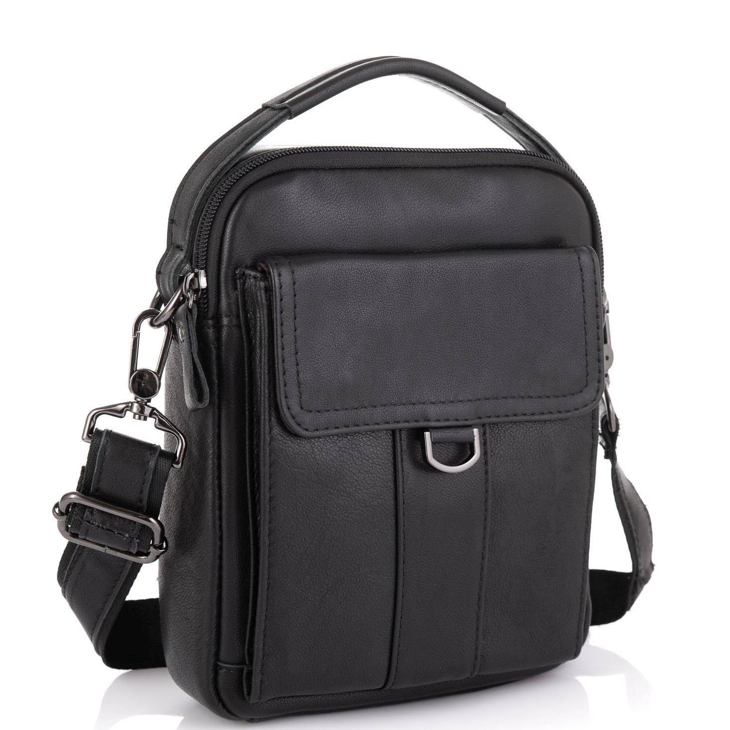 Небольшая мужская кожаная сумка через плечо Tiding Bag N2-8013A