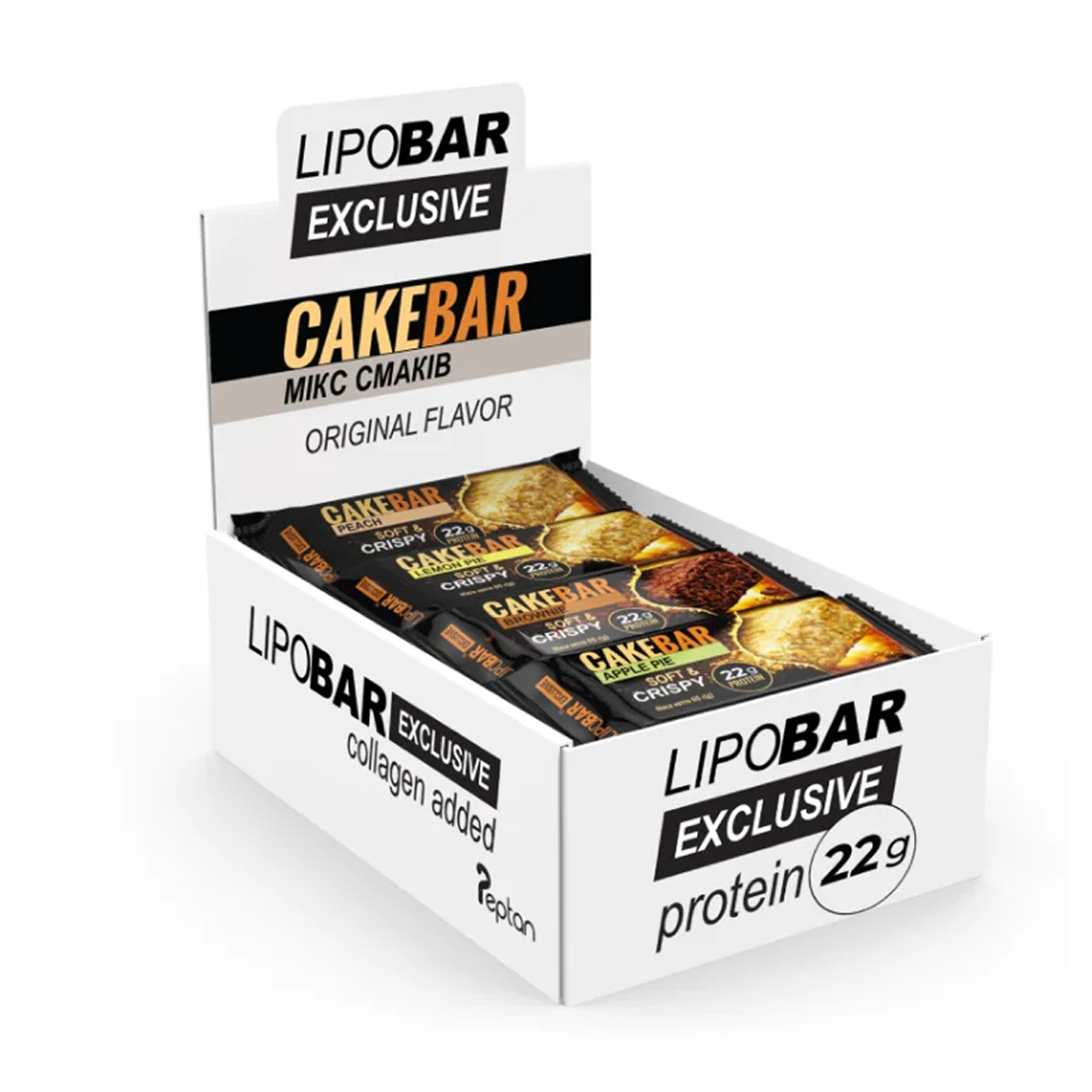 Протеиновые батончики Cake Bar, набор-микс, 16x60 г, Lipobar