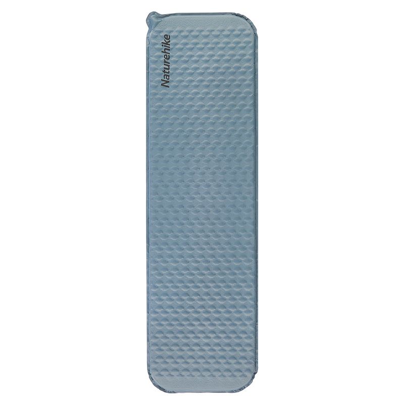 Матрац туристичний надувний одномісний Naturehike CNK2300DZ013, 185x55x3.5 см, блакитний, прямокутний