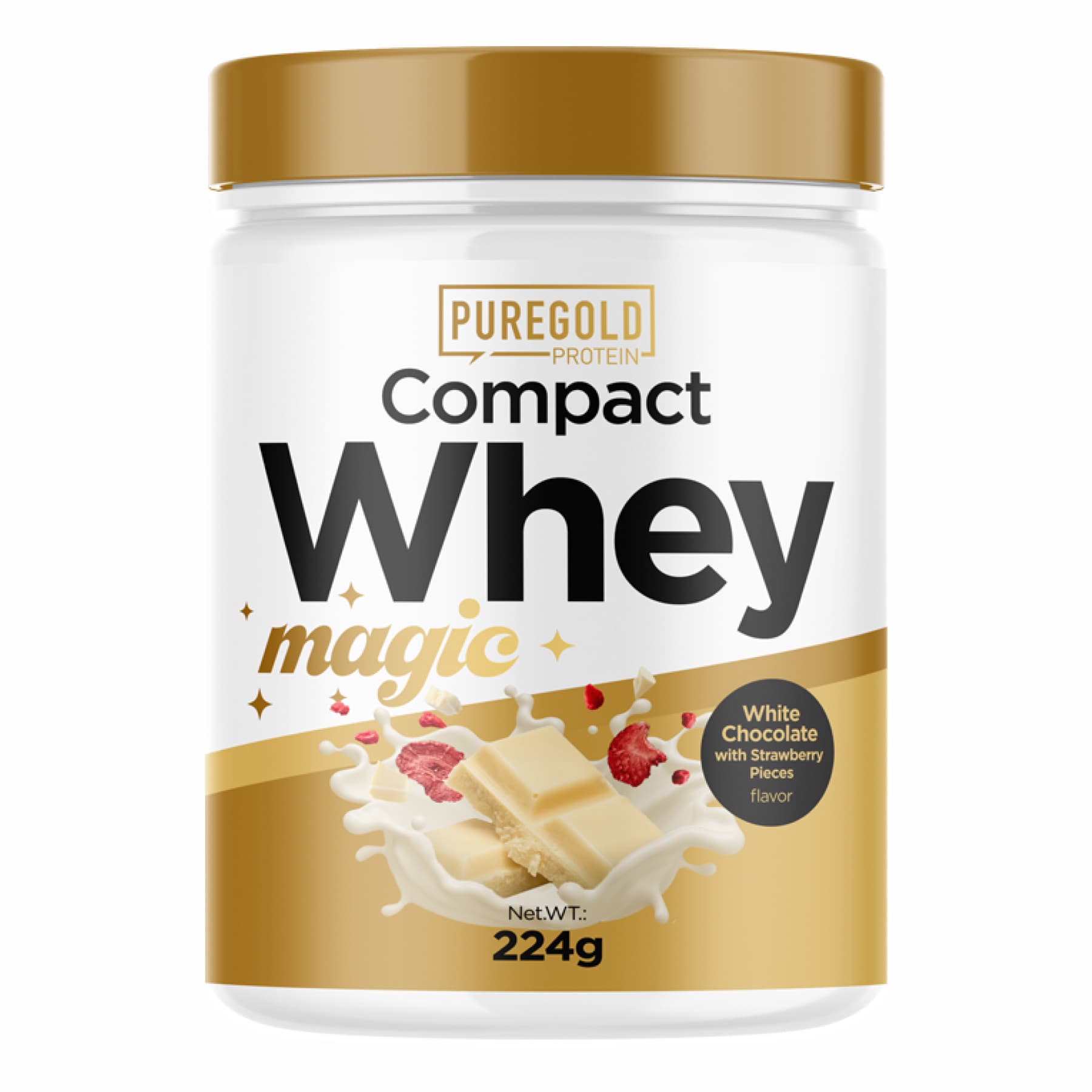 Compact Magic Whey Protein - 224g White Chocolate with Strawberry Pieces — фото 1