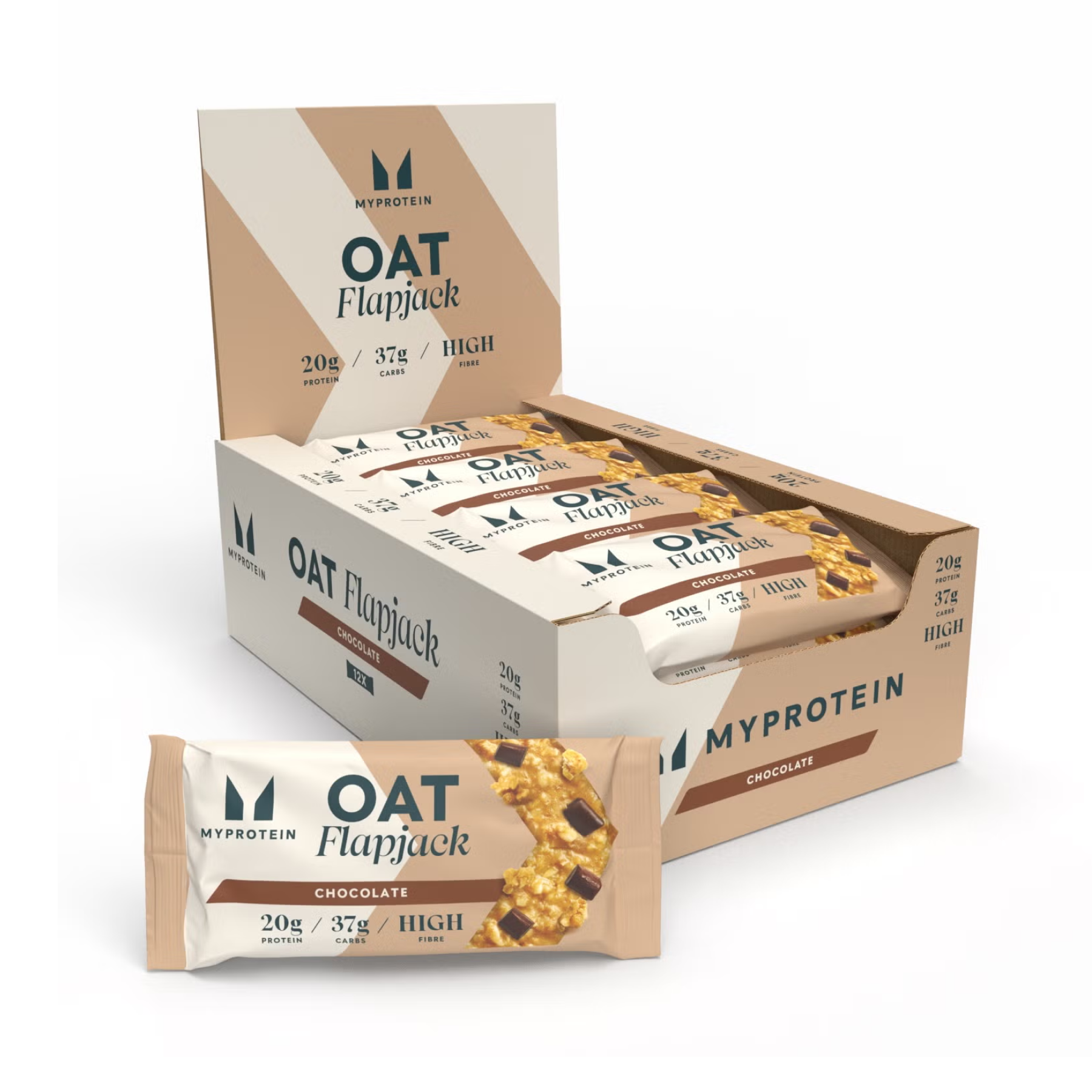 Oat Flapjack - 12x80g Chocolate (Повреждена упаковка)