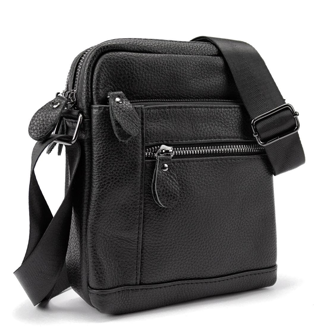 Шкіряний невеликий месенджер на два відділи Tiding Bag M56-2007A