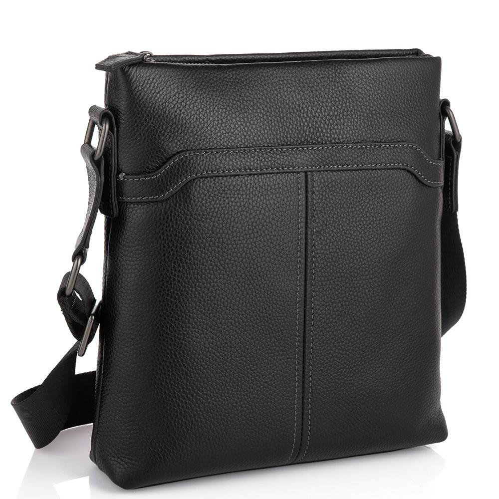 Мессенджер черный через плечо Tiding Bag SM8-8987A