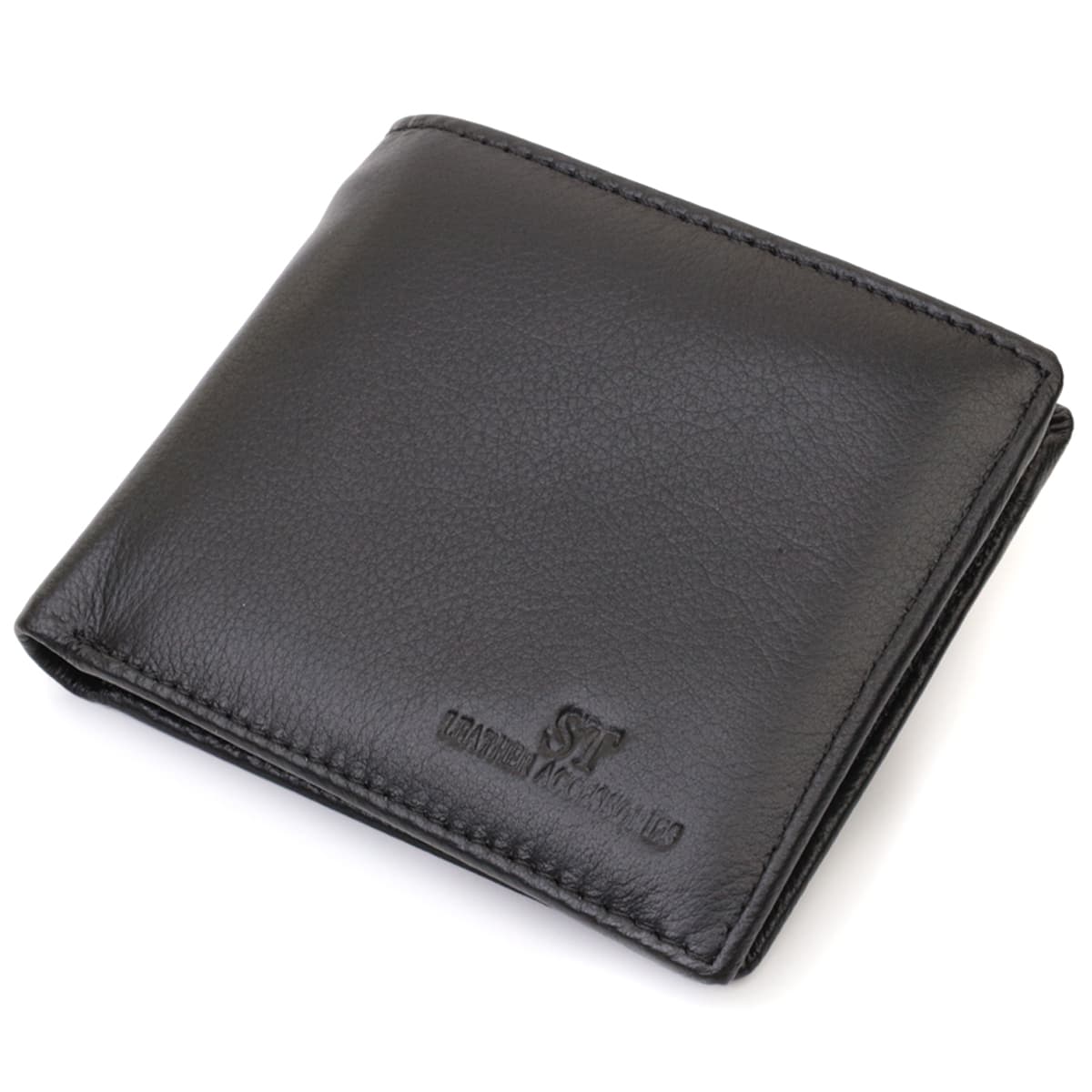 Чоловіче портмоне з натуральної шкіри ST Leather 22734 Чорний — фото 1