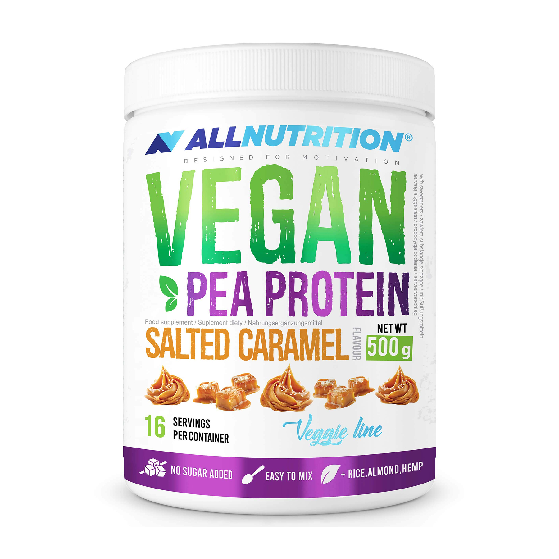 Vegan Pea Protein 500g - Salted Caramel — фото 1