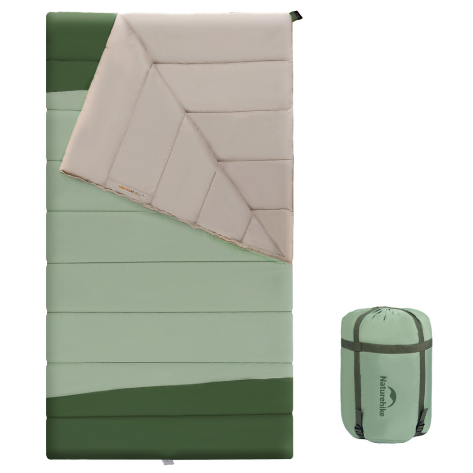 Спальний мішок двомісний Naturehike CNK2300019, зелений