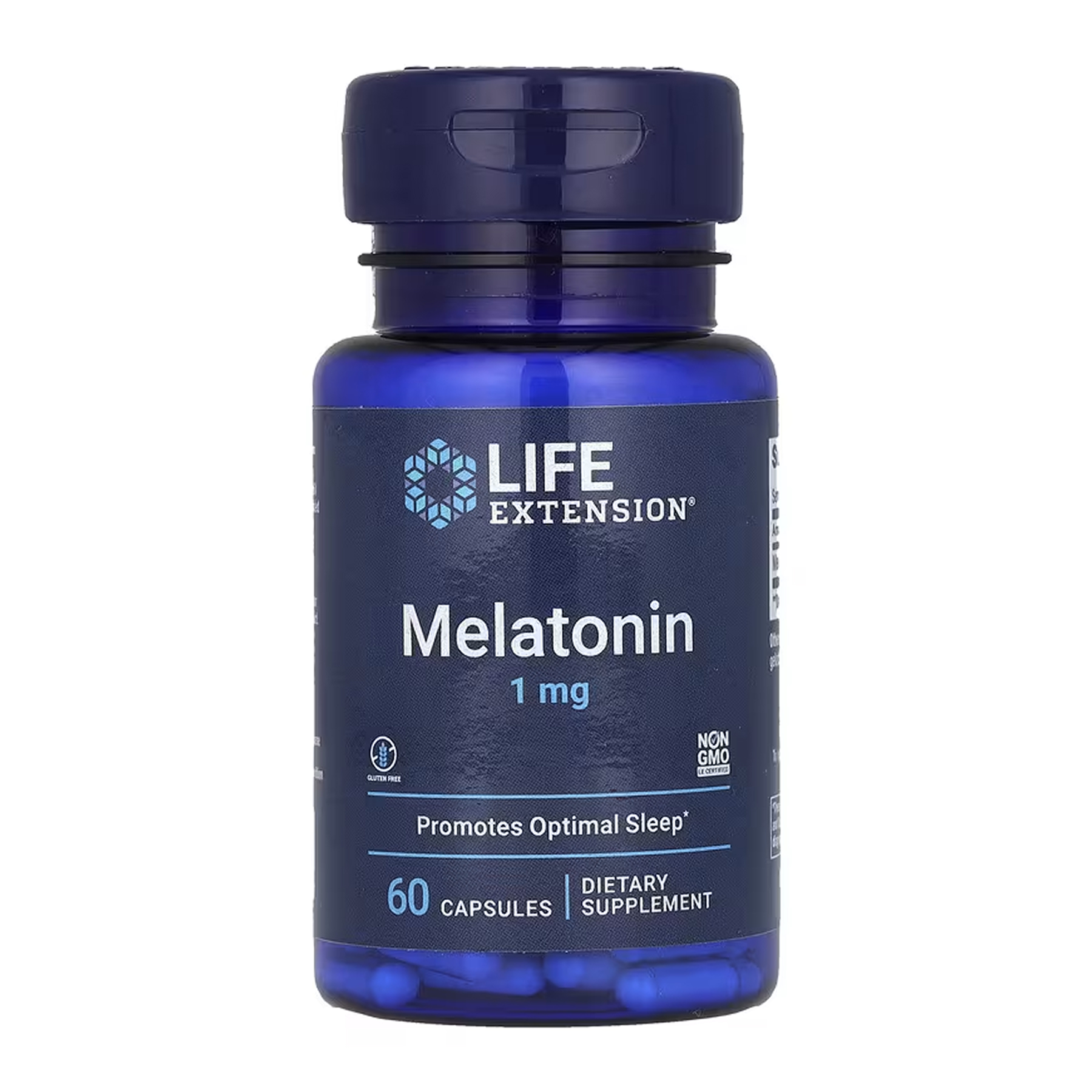 Мелатонін 1 мг, 60 капсул, Life Extension