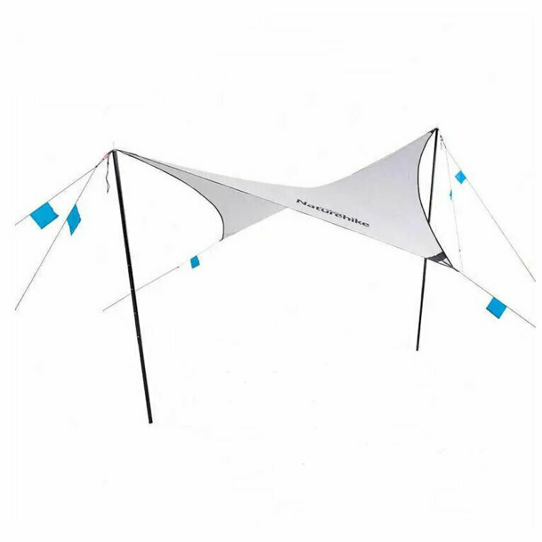 Тент для кемпінгу Naturehike Rhombus NH19TM003, 150D / Silver Coated, 402*268 см, сірий — фото 1