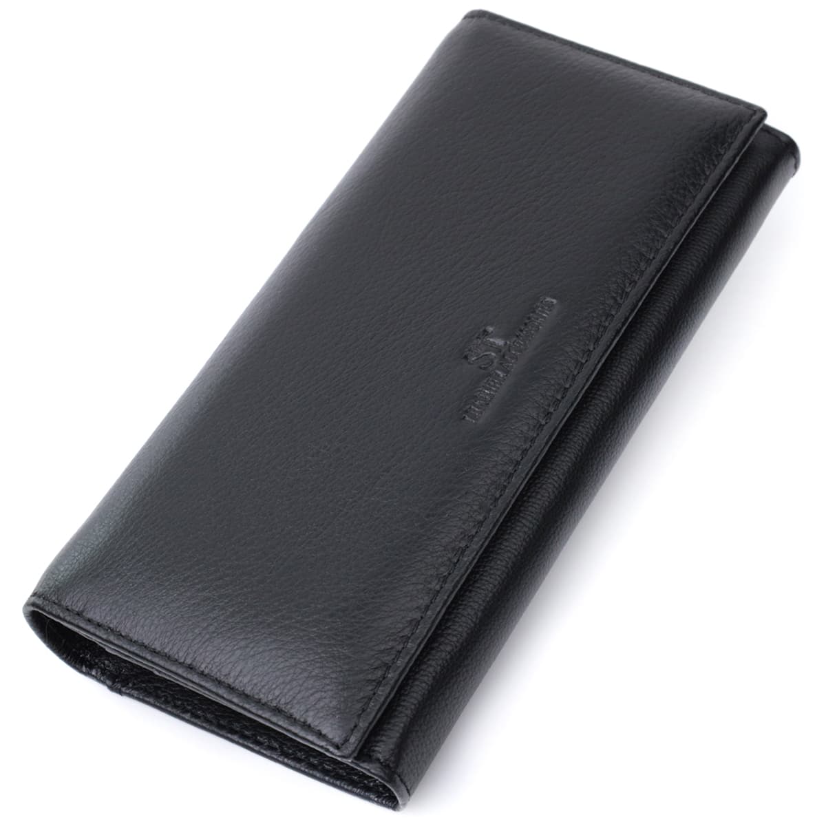 Женский классический кошелек из натуральной кожи ST Leather 22676 Черный — фото 1