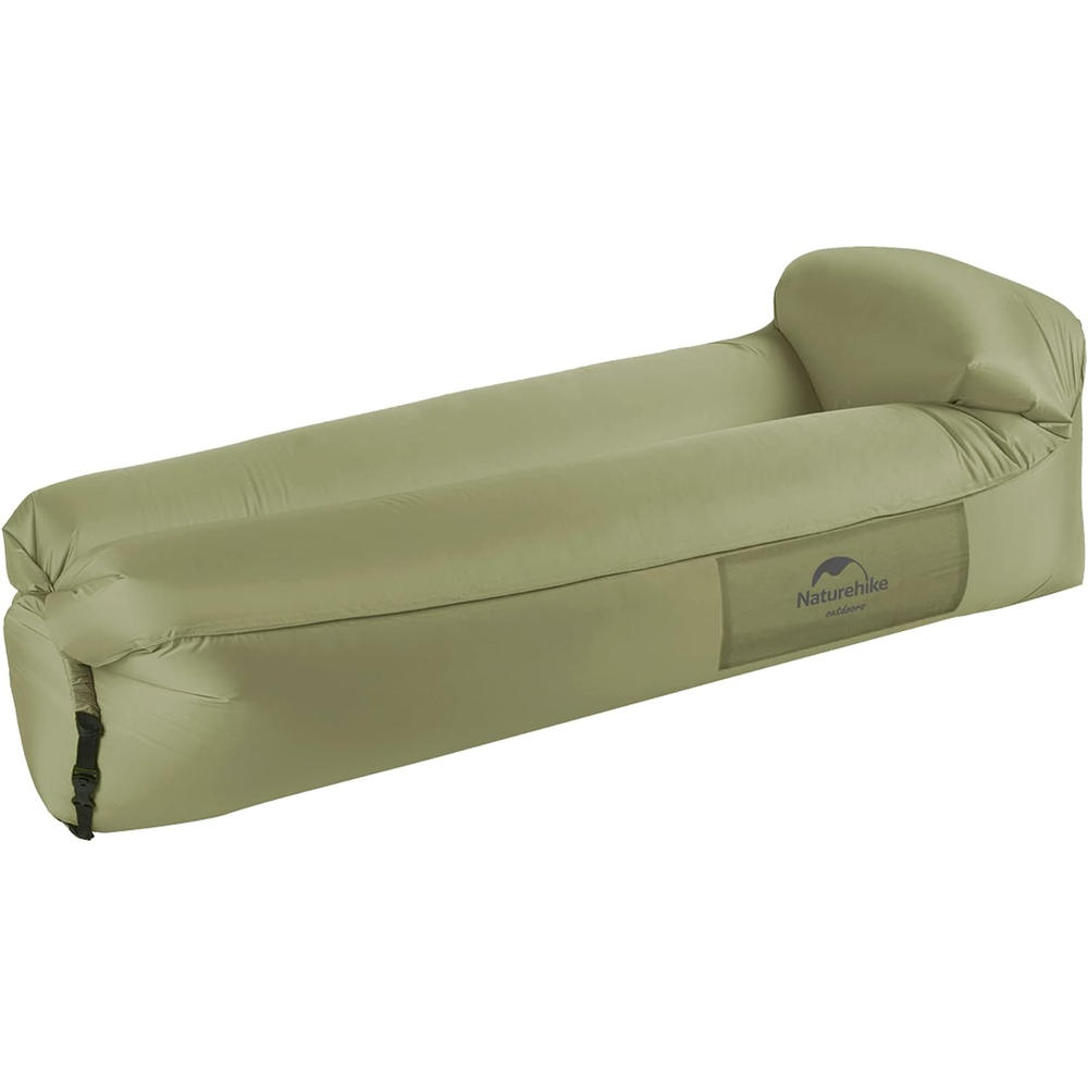 Матрац, ламзак надувний Naturehike NH20FCD06, 180х70х52 см, оливковий, має чохол-рюкзак — фото 1