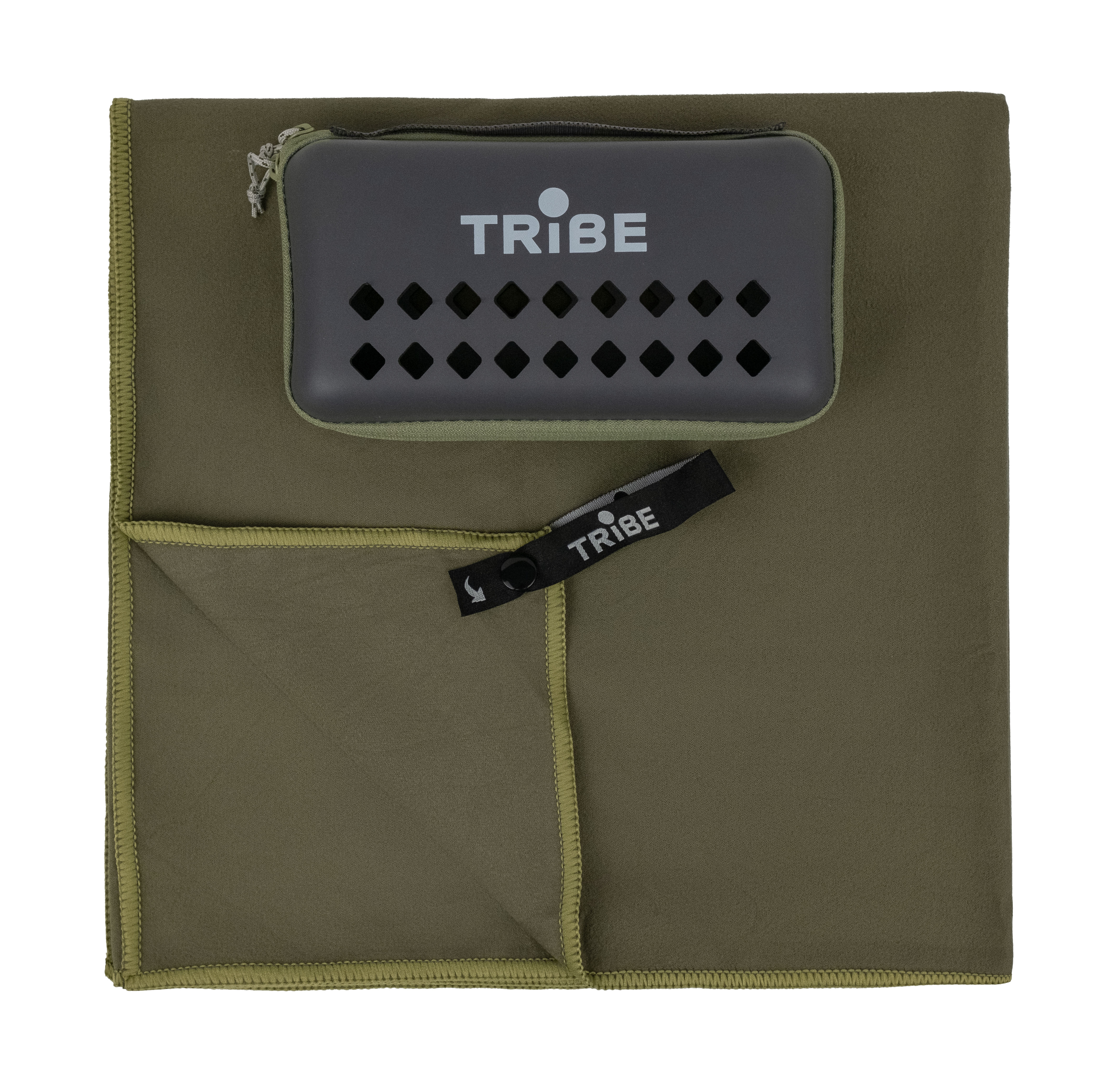 Рушник з мікрофібри Tribe Pocket Towel 40х80 см T-LC-0001-S, army-green — фото 1