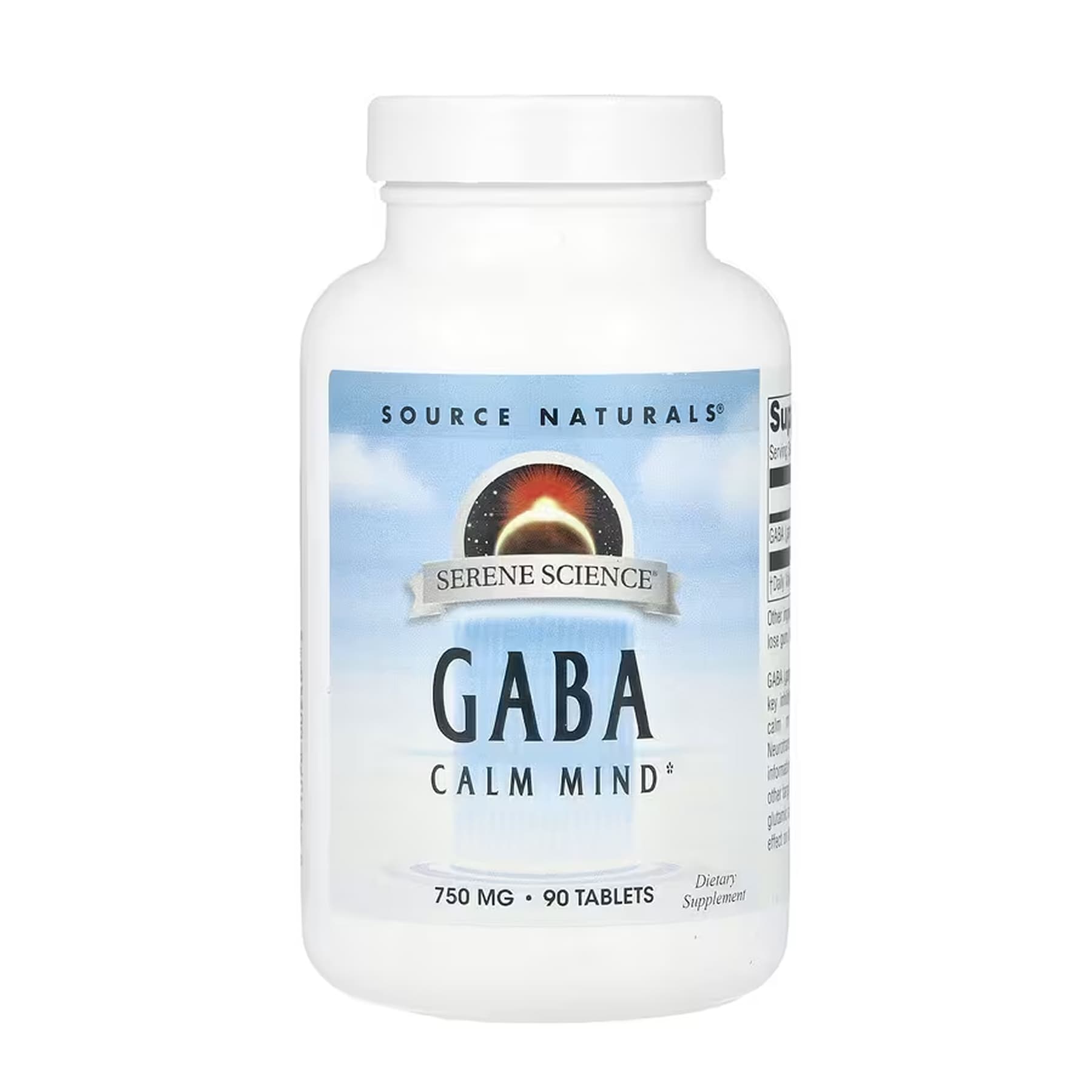 Serene Science® GABA, 750 мг, 90 таблеток
