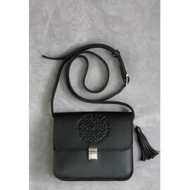 Купить - Дизайнерская сумка кожаная черная  Бохо- Лилу, фото , характеристики, отзывы