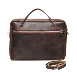 Придбати Жіноча шкіряна сумка коричнева Месенджер, image , характеристики, відгуки