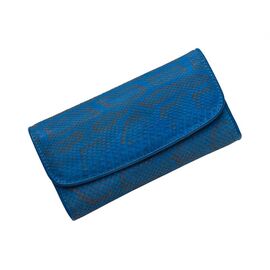 Придбати - Жіночий гаманець зі шкіри пітона синій, image , характеристики, відгуки