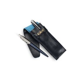 Кожаный футляр для ручки синий FA13, фото 