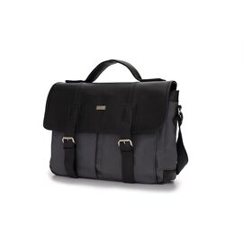 Купить - Городская мужская сумка серо черная Solier, фото , характеристики, отзывы