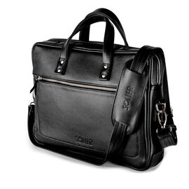 Придбати Шкіряна сумка для ноутбука чорна SL04 WATERFORD, image , характеристики, відгуки