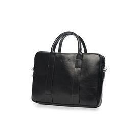 Купити Шкіряна сумка для ноутбука EDYNBURG на ремені чорна, image , характеристики, відгуки