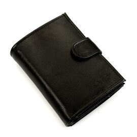 Придбати Елегантний шкіряний гаманець чорний SW04Black, image , характеристики, відгуки