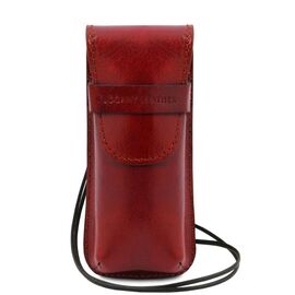 Эксклюзивный кожаный футляр для Очков/Смартфона Tuscany TL141282 (Красный), фото 