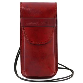 Придбати - Эксклюзивный кожаный футляр для Очков/Смартфона Большой размер TL141321 (Красный), image , характеристики, відгуки