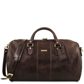 Купить Lisbona Дорожная кожаная сумка-даффл - Большой размер Tuscany TL141657 (Темно-коричневый), фото , характеристики, отзывы