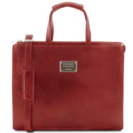 Купить PALERMO - Женский портфель на 3 отделения из кожи Tuscany Leather TL141343 (Красный), фото , характеристики, отзывы