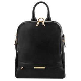 Купить Женский рюкзак кожаный мягкий (Италия) Tuscany TL141376 (Черный), фото , характеристики, отзывы