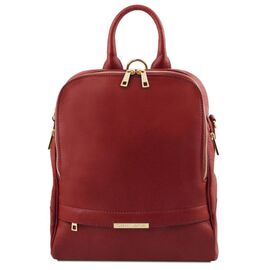 Купить Женский рюкзак кожаный мягкий (Италия) Tuscany TL141376 (Красный), фото , характеристики, отзывы