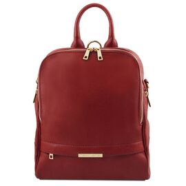 Придбати - Женский рюкзак кожаный мягкий (Италия) Tuscany TL141376 (Красный), image , характеристики, відгуки