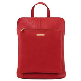 Придбати Рюкзак-сумка женская кожаная (Италия) Tuscany TL141682 (Lipstick Red), image , характеристики, відгуки