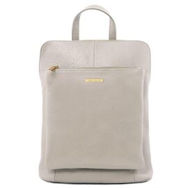 Придбати Рюкзак-сумка женская кожаная (Италия) Tuscany TL141682 (Светло-серый), image , характеристики, відгуки