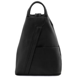 Придбати Кожаный мягкий итальянский рюкзак TL141881 Shanghai от Tuscany (Черный), image , характеристики, відгуки