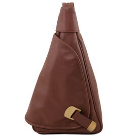 Купить - Кожаный рюкзак на одно плечо Tuscany Leather Hanoi TL140966 (Коричневый), фото , характеристики, отзывы