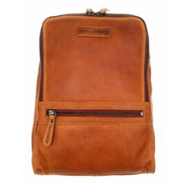 Придбати Оригинальный кожаный рюкзак, цвет рыжий, HILL BURRY 2399, image , характеристики, відгуки