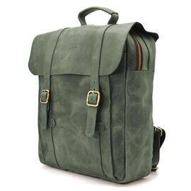 Придбати Сумка рюкзак для ноутбука из лошадиной кожи TARWA RE-3420-3md зеленая, image , характеристики, відгуки