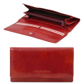 Купить Эксклюзивный кожаный бумажник кошелек женский Tuscany Leather TL140787 (Красный), фото , характеристики, отзывы