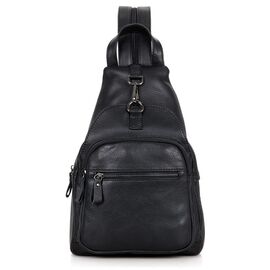 Купить - Черный кожаный рюкзак John McDee 4005 черный, фото , характеристики, отзывы