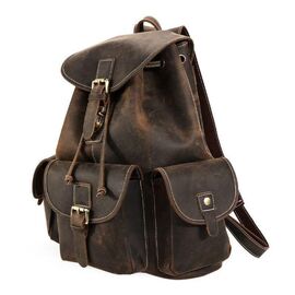 Придбати Кожаный оригинальный рюкзак с тремя карманами фирмы Tiding P3165, image , характеристики, відгуки
