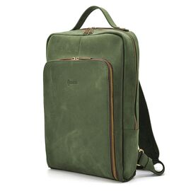 Придбати Кожаный рюкзак для ноутбука 14" RE-1239-4lx TARWA зеленая crazy horse, image , характеристики, відгуки
