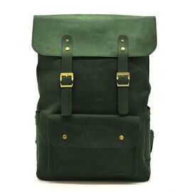 Купить - Рюкзак из натуральной кожи RE-9001-4lx TARWA зеленый крейзи, фото , характеристики, отзывы