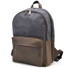 Купить - Мужcкой рюкзак кожа и канвас серой для ноутбука TARWA RGc-7273-3md, фото , характеристики, отзывы