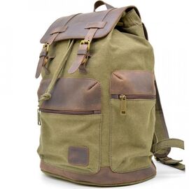 Придбати Городской рюкзак микс из парусины и кожи RH-0010-4lx от бренда TARWA, image , характеристики, відгуки